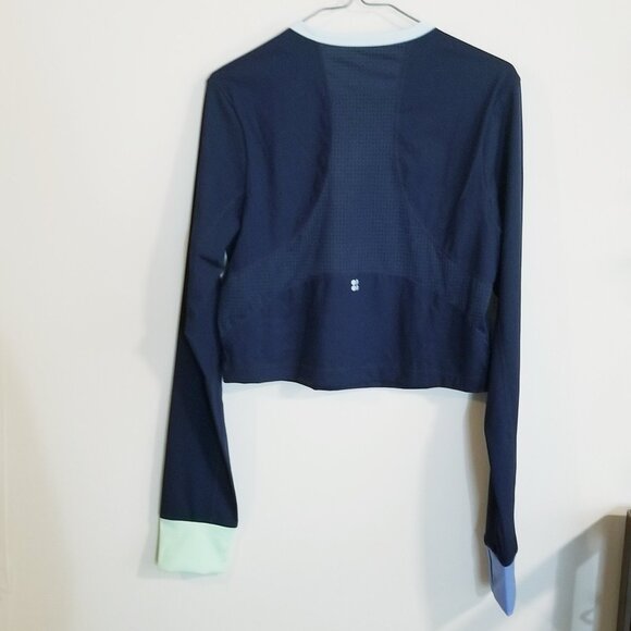 NWT Sweaty Betty Power Half Zip Workout Top - Navy Blue - Large - Picture 7 of 7